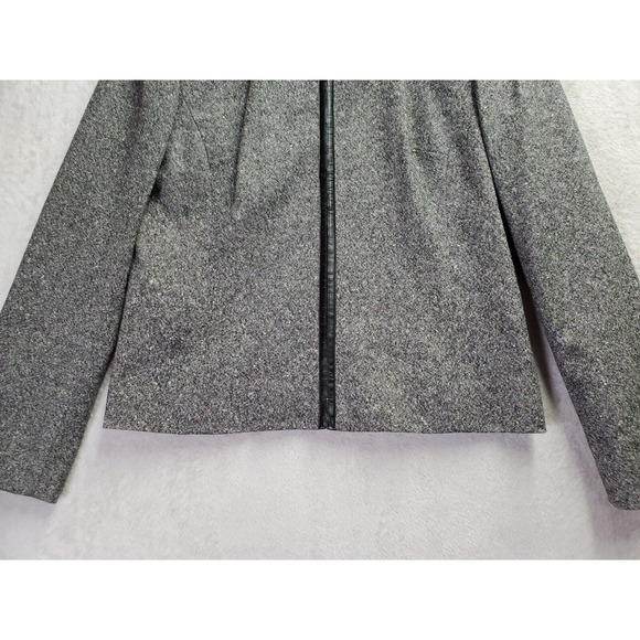 Ann Taylor Jacket Womens Size 10 Gray Wool Long Sleeve Pockets Collared Full Zip - Picture 3 of 10